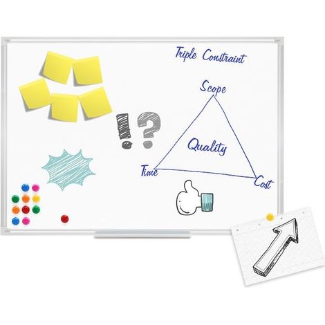 Tableau Magnétique Mural Classique 60x90cm : Organisation Pratique avec 12 Aimants Inclus (1/3)