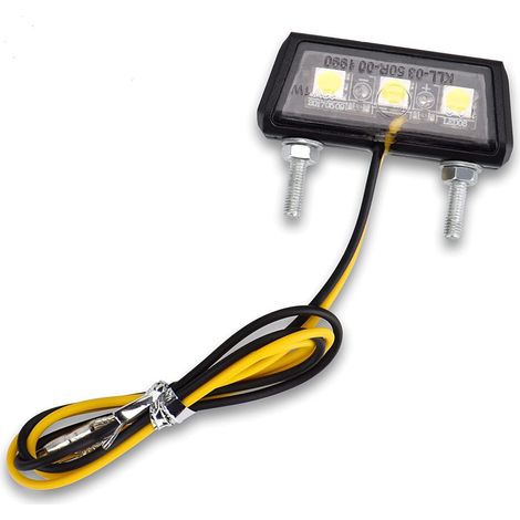 Universelle LED-Motorradkennzeichenleuchte, 12 V, Mini-Mikro-Kennzeichenleuchte, Motorradbeleuchtung