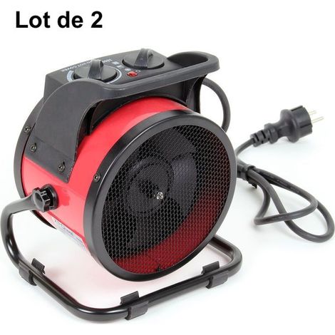 Lot de 2 : Chauffage infrarouge Céramique 2000W, atelier, garage, cave, chapiteau