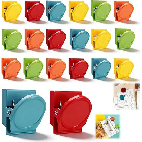 20 Pièces Aimants Tableau Magnétique Couleur, Magnetic Clip Multifonctionnel, Clips Magnéticos, Comprend Cinq Couleurs, pour Réfrigérateurs, Tableaux Blancs en Métal, Classeurs