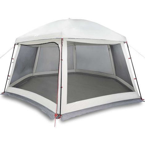 Tente piscine toit amovible parois maille gris 512x458 cm (1/5)