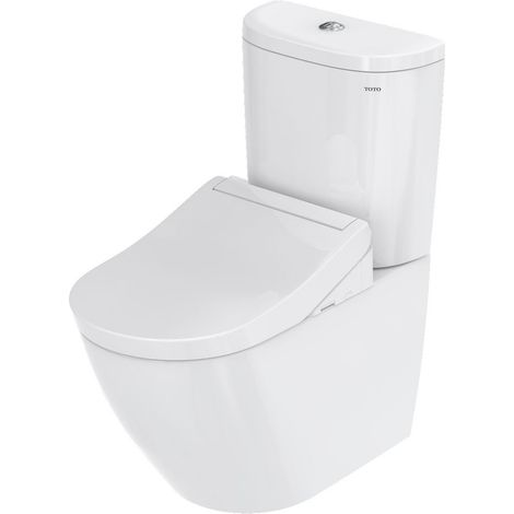 TOTO NC Tiefspül-Stand-WC-Standkombination, randlos, Tornado Flush-Düsenspülung, Keramik Cefiontect, Weiß (1/5)