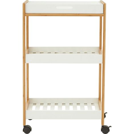 Premier Housewares Nostra 3 Tiers Shelf Unit with Wheels (1/4)