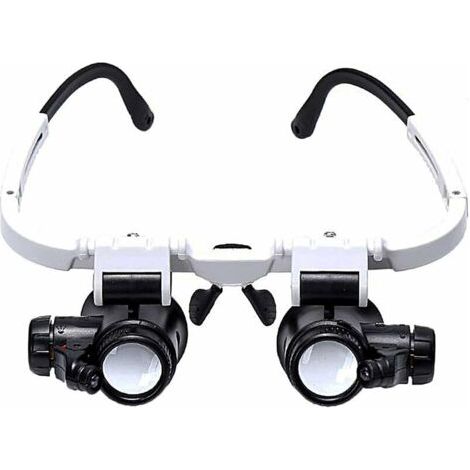 Loupe binoculaire 8X-15X-23X avec 2 lumières LED – Lentilles acryliques pour horloger, lecture, bijoutier, couture – Matériau ABS (1/5)