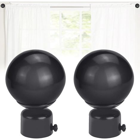 Jeu de 2 Embouts de Tringle à Rideaux en fer avec Embouts Durables et Résistants à la Décoloration, pour la Cuisine, la Chambre à Coucher (1/5)