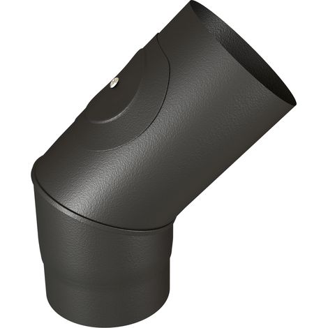 Coude 45° avec trappe de visite - Conduit émaillé 1 mm 150 mm (1/2)