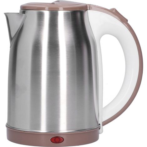 Bouilloire électrique en acier inoxydable marron, pour la maison et le bureau, prise européenne 220-240 V (1/5)