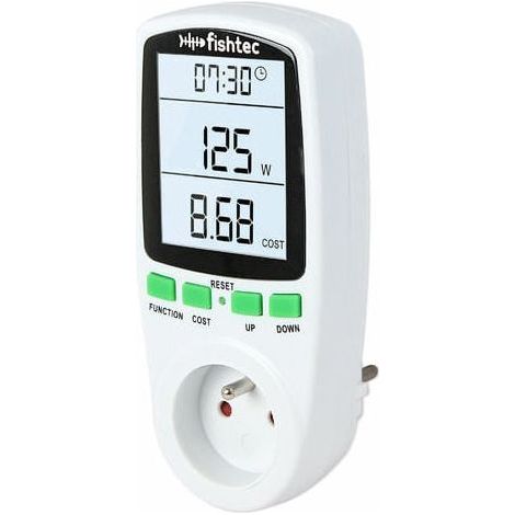 Digitales Wattmeter – Stromverbrauchsanzeige – Spannung 230 V – Stromstärke 16 A – Sofortige Anzeige der Energiekosten (1/5)