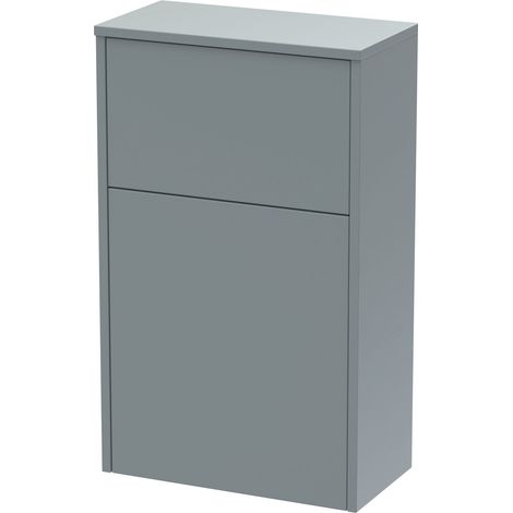Floor Standing WC Toilet Unit (Pan & Cistern Not Included), 500mm - Matt Coastal Grey