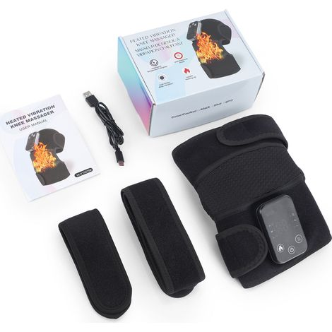 Genouillères chauffantes électriques pour soulager les jambes froides et fatiguées, masseur de genoux à l'absinthe, compresses chaudes pour articulations (1/4)