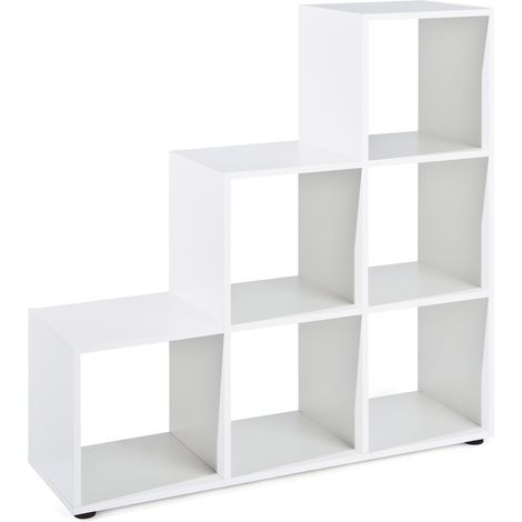 Cadora Regal Raumteiler, 6 Fächer weiss.