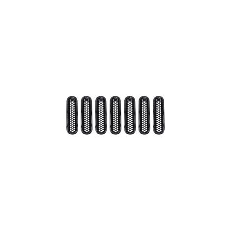 7pcs Black Car Front Challe Bumper Mesh Fits pour Wrangler JK 20072015 (1/4)