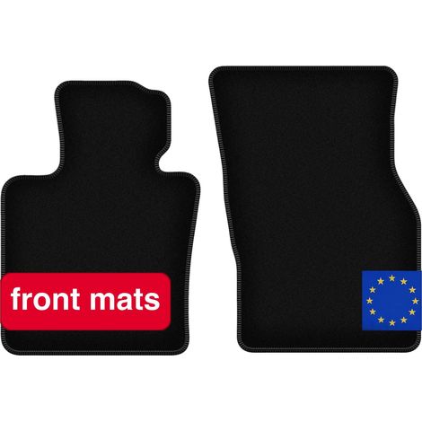 Tapis de sol de voiture, fibre synthétique, ajustement sur mesure pour Mini Cooper F55, construction légère, facile à nettoyer, couleur noire classique (1/5)