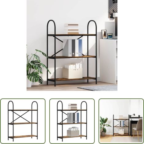 Holzwerkstoff - Bücherregal Geräucherte Eiche 80 x 30 x 109 cm Holzwerkstoff (1/5)