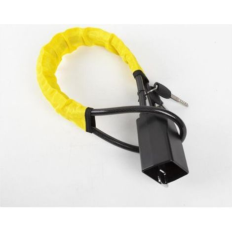 Verrou de ceinture de sécurité pour volant Double verrouillage de voiture Dispositif antivol haute visibilité pour voiture, caravane avec 2 clés (jaune) (1/4)