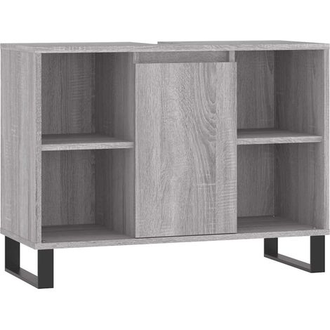 Maison Exclusive - Badschrank Grau Sonoma 80x33x60 cm Holzwerksto