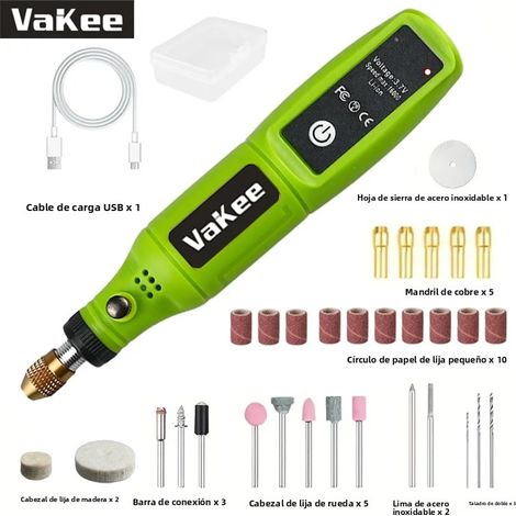 (Vert 2) Mini perceuse rechargeable USB, outil rotatif, mini polisseuse
