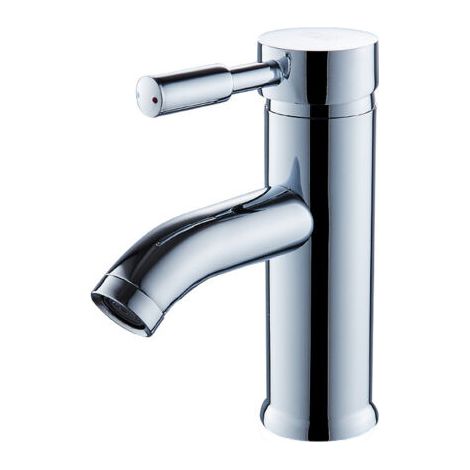QORVA-Robinet de salle de bain, robinet de lavabo blanc, robinet de haute qualité, robinet de salle de bain, résistant à l'usure, robinet chaud et froid, acier inoxydable, argent (1/5)