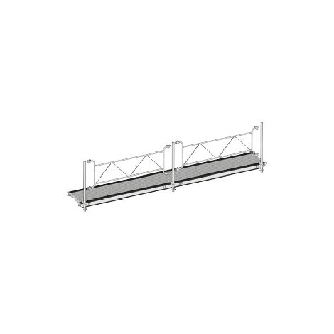 Passerelle aluminium avec 2 tubes acier