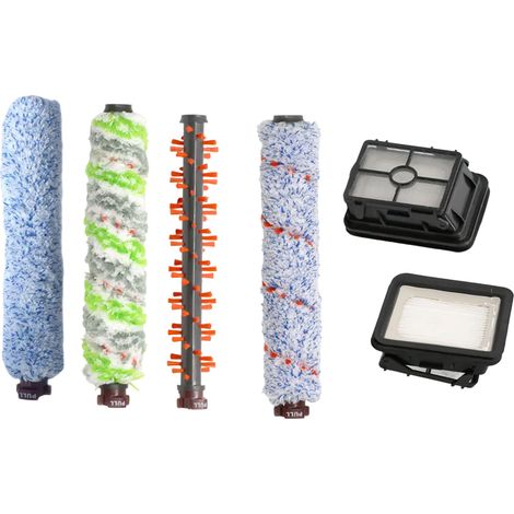 Brosse Principale - Filtre Tamis - Pour Aspirateur Laveur Crosswave - Compatible Modèles 1866 1785 1926 1868 2052 1713 2225 - Lot de 4 Brosses + 2 Filtres (1/5)