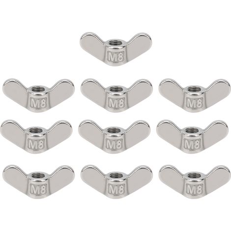 Lot de 10 écrous papillon M8 en acier inoxydable 304 – Accessoires de fixation