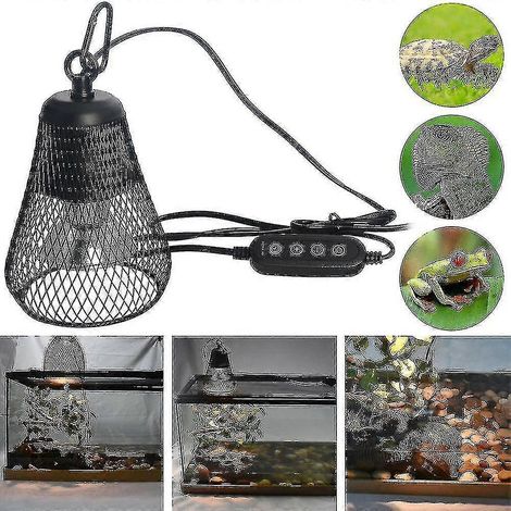 Lampe chauffante UVA/UVB pour reptiles avec variateur, idéale pour les tortues, les lézards et les serpents. (1/4)