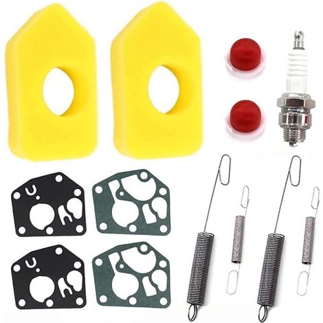Lot 2 kits – filtre air + membrane carburateur + ressorts – Briggs & Stratton Quattro 450/500/550 – Classic Sprint 698369 / 795083 / 694394 / 692211 / 691859 (1/5)