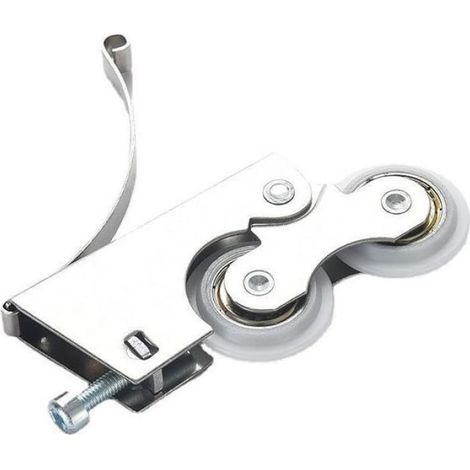 Poulie Silencieuse 2 Roulettes Acier, Pour Porte Coulissante Garde-Robe, Roulement Glissant (1/5)