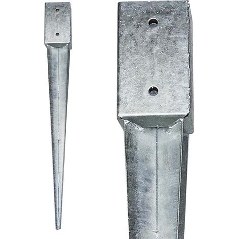 Einschlaghülsen Bodenhülse Bodenanker 750 - 900 mm Vierkant feuerverzinkt 81 x 81 mm / 750 mm