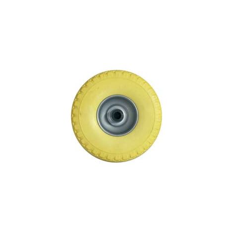 1PZ RUOTA CARRELLO PU PIENA MM.260 CERCHIO ACCIAIO VERNICIATO mm260x85