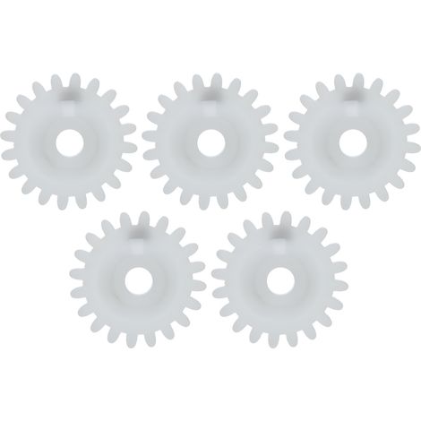 Lot de 5 pignons en plastique blanc pour machine à tricoter, pièce de rechange compatible Silver Reed (1/5)
