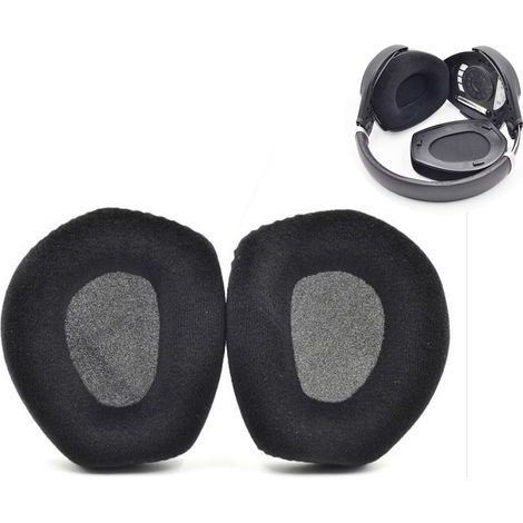 Coussinets D’Écoute - Cuir Suédé + Mousse à Mémoire de Forme - Compatible avec Casques Sans Fil Sennheiser HDR165 HDR175 HDR185 HDR195 RS165 RS175 RS185 RS195 - Lot de 2 (1/5)