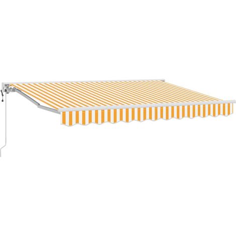 Maison Exclusive - Struttura della tenda Giallo e Bianco 250 x 200 cm