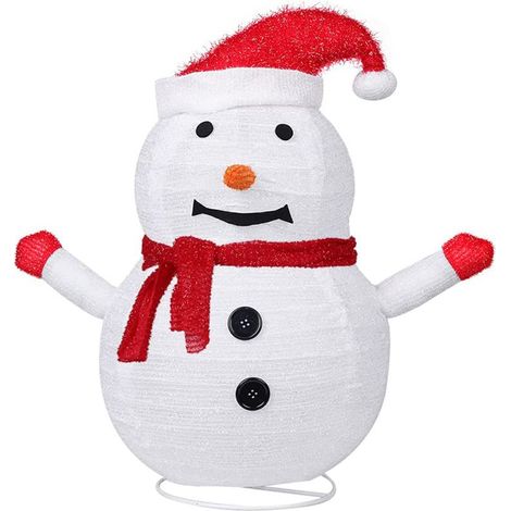 3 Décorations lumineuses LED, Père Noël bonhomme de neige pingouin, pliable sans outil, intérieur extérieur jardin (1/5)