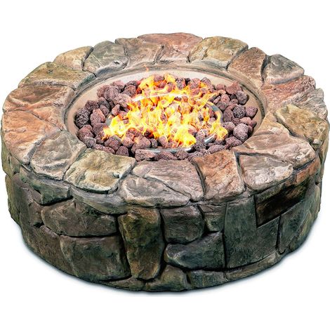 Homeology Fireology KALUYA Bronze Lavish Garden & Patio Gas Fire Pit with Eco-Stone Finish - Fully Assembled (1/5)