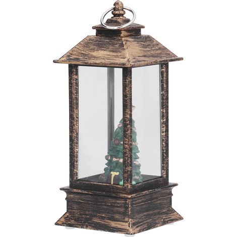 Lanterne De Noël - Avec Pile Bouton Intégrée - Pour Arbre De Noël Table Ou Intérieur Extérieur - Lot De 1 (1/5)