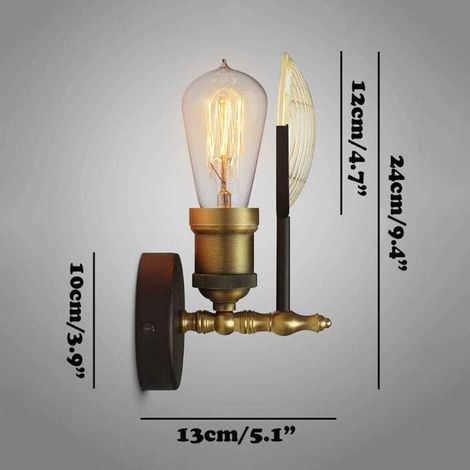 Applique da parete in stile industriale retrò, design a faro di auto vintage, lampada in ferro battuto per soggiorno, corridoio, officina, ristorante, loft, garage