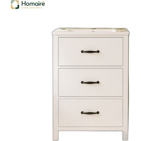 Flur- Garderobenschrank weiß aus MDF 61 x 47 x 83 cm HOMAIRE (1/5)