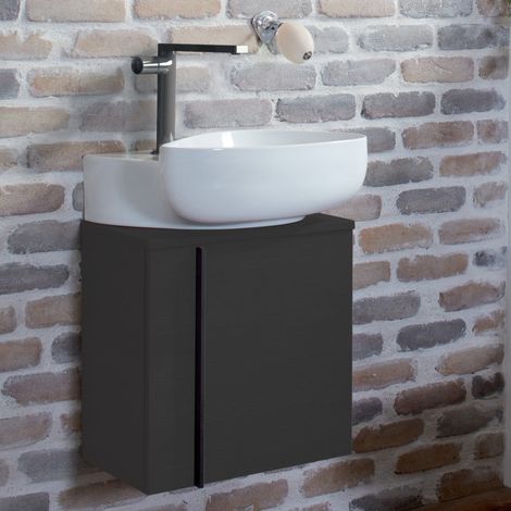 JACOB DELAFON Mueble WC New Wave versión derecha gris antracita