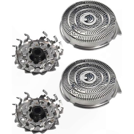 Kompatible Ersatzscherköpfe für HQ9, AT751, HQ8240, HQ8250, HQ9070, HQ9160 - Ersatzklingen und -folien für Elektrorasierer, 2er-Pack, Premium-Qualität, sauberer und langlebiger Schnitt. (1/5)