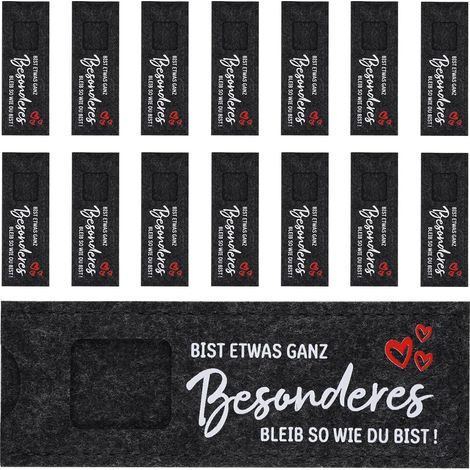 15 Pieces Dark Felt Chocolate Packaging Bags, Gift Bag 14 × 5 cm (1/5)