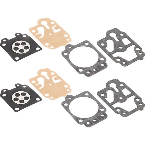 Kit de réparation de membrane de carburateur (2 jeux) avec joint et tampon en papier pour tondeuse à gazon/coupe-bordures (1/5)