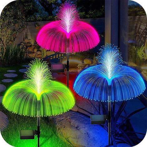 Lampes solaires de jardin, lot de 2, tubes en acier inoxydable, double couche, étoiles et lune, avec LED, étanches IP65, idéales pour pelouses, trottoirs, terrasses, balcons et décorations paysagères.