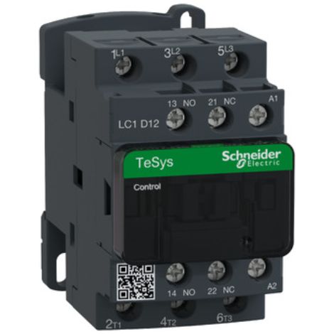 Schneider Electric – Contacteur à clé 3P 12A 440VAC-3 – LC1D12B7 – Bobine 24VCA 50/60Hz – AC-3 pour applications industrielles (1/10)