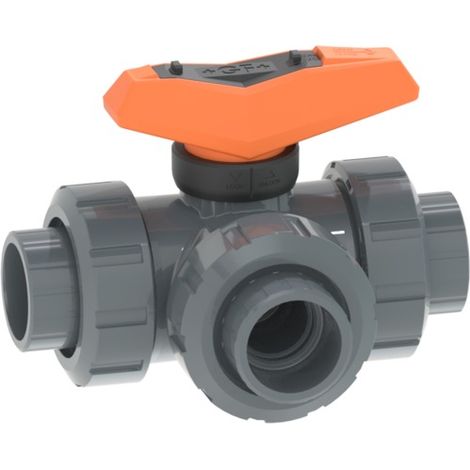 Kugelhahn 543 PVC-U/FKM L-H d20DN15