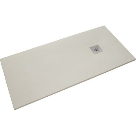 Sindesliz plato ducha antideslizante Stone blanco 100x70 (1/4)