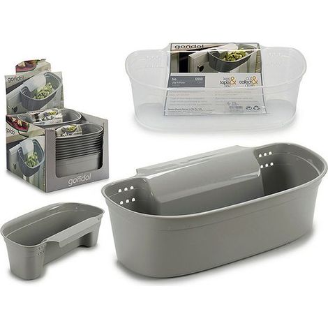 Secchio per la Spazzatura GondolG-550 Trasparente Bianco Plastica (1/2)