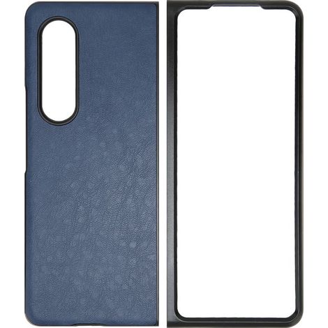 Handyhülle aus PU-Leder für Galaxy Z Fold 3, kratzfeste Hülle mit faltbarem Bildschirm, blau (1/5)