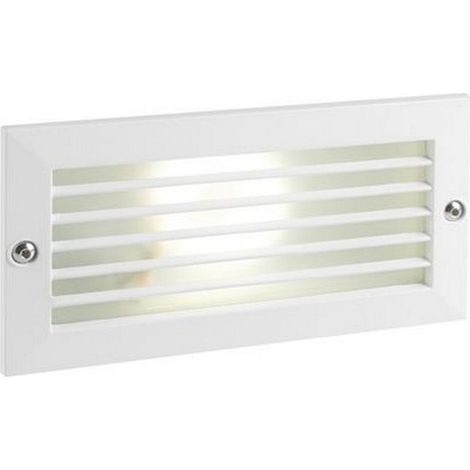 Segnapasso Esterno Incasso Chiuso Escape Alluminio E Vetro Bianco Led 10W 4000K