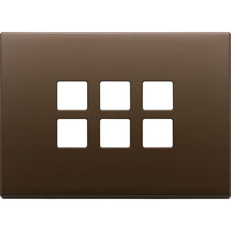VIMAR - 22693.12 Placca 3Mx6 Flat bronzo scuro spazz.